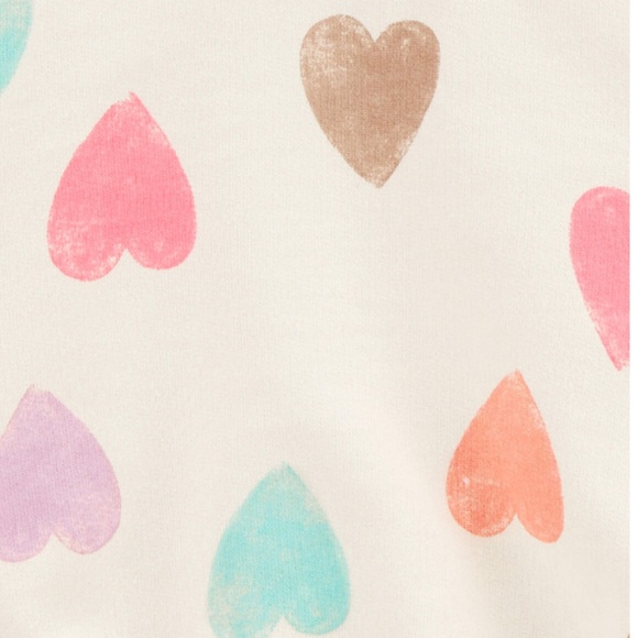 Carter’s Little Heart Cardigan 2 piece set in Ivory/Pink Combo Sz 24 months EUC - Picture 2 of 15